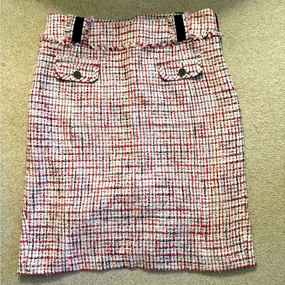 Cortefiel tweed Pocket Mini Pencil Skirt Size EUR 40